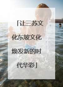让三苏文化东坡文化焕发新的时代华彩