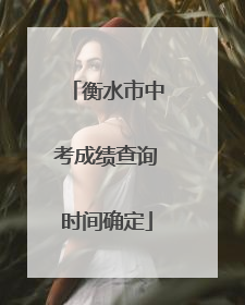 衡水市中考成绩查询时间确定