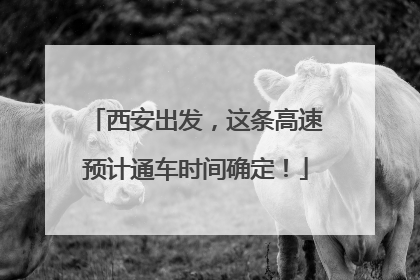 西安出发，这条高速预计通车时间确定！