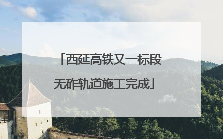 西延高铁又一标段无砟轨道施工完成