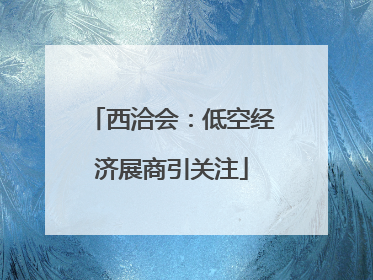 西洽会：低空经济展商引关注
