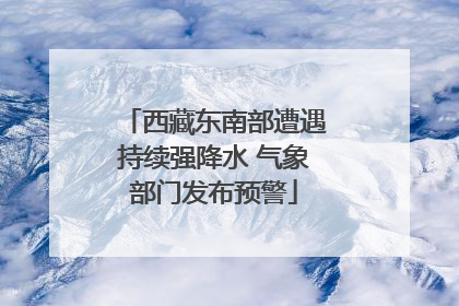 西藏东南部遭遇持续强降水 气象部门发布预警