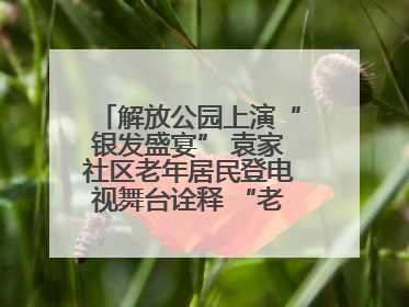 解放公园上演“银发盛宴” 袁家社区老年居民登电视舞台诠释 “老有所乐”