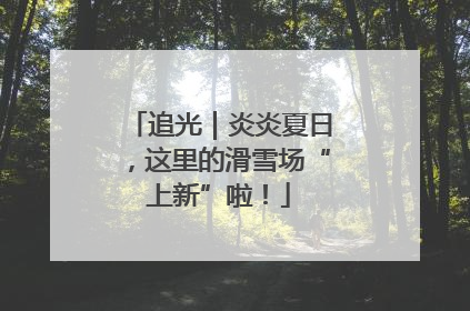 追光｜炎炎夏日，这里的滑雪场“上新”啦！