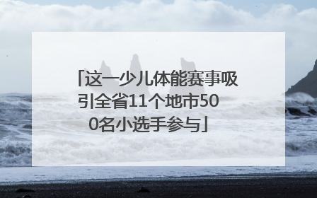 这一少儿体能赛事吸引全省11个地市500名小选手参与