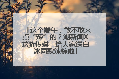 这个端午，敢不敢来点“辣”的？潮新闻X龙游传媒，给大家送白冰同款辣粽啦