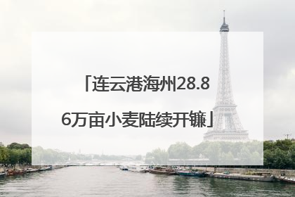 连云港海州28.86万亩小麦陆续开镰