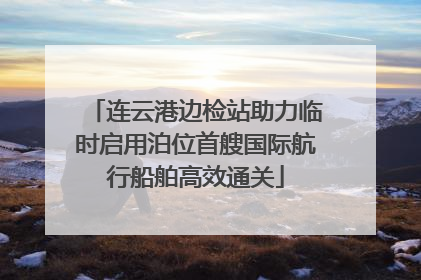 连云港边检站助力临时启用泊位首艘国际航行船舶高效通关