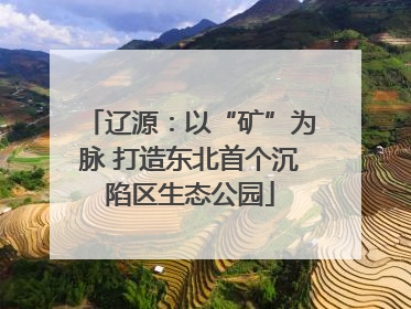 辽源：以“矿”为脉 打造东北首个沉陷区生态公园