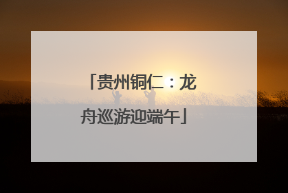 贵州铜仁：龙舟巡游迎端午