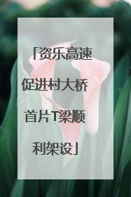 资乐高速促进村大桥首片T梁顺利架设