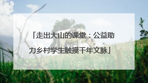 走出大山的课堂：公益助力乡村学生触摸千年文脉