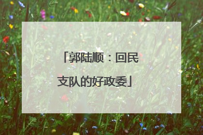 郭陆顺：回民支队的好政委