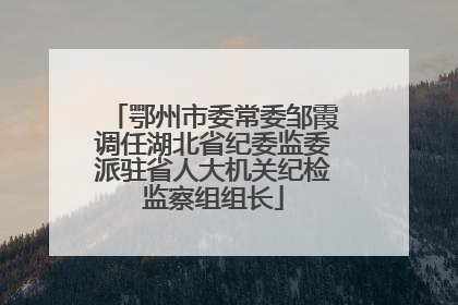鄂州市委常委邹霞调任湖北省纪委监委派驻省人大机关纪检监察组组长