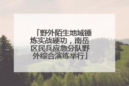 野外陌生地域锤炼实战硬功，南岳区民兵应急分队野外综合演练举行