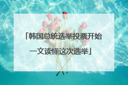 韩国总统选举投票开始 一文读懂这次选举