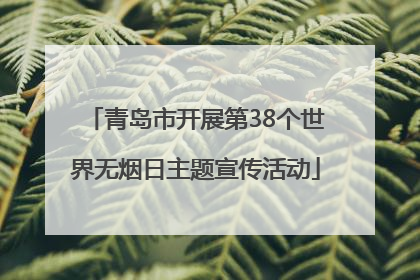 青岛市开展第38个世界无烟日主题宣传活动