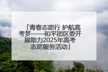 青春志愿行 护航高考梦——和平团区委开展助力2025年高考志愿服务活动