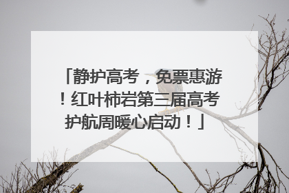 静护高考，免票惠游！红叶柿岩第三届高考护航周暖心启动！