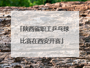 陕西省职工乒乓球比赛在西安开赛