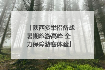 陕西多举措备战暑期旅游高峰 全力保障游客体验