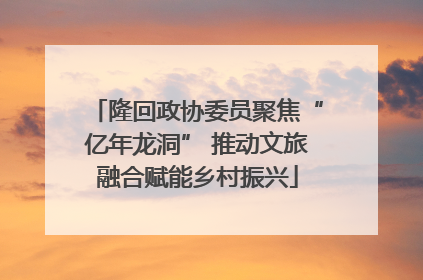 隆回政协委员聚焦“亿年龙洞” 推动文旅融合赋能乡村振兴