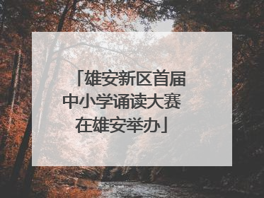 雄安新区首届中小学诵读大赛在雄安举办