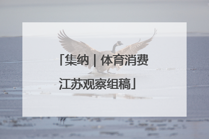 集纳｜体育消费江苏观察组稿