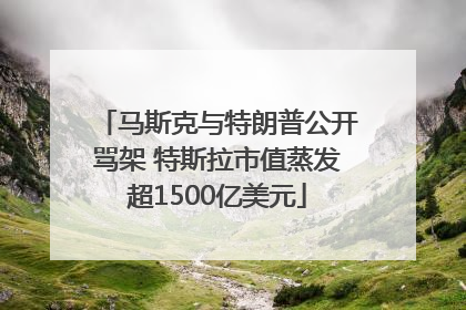 马斯克与特朗普公开骂架 特斯拉市值蒸发超1500亿美元