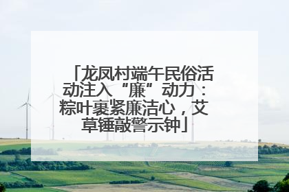龙凤村端午民俗活动注入“廉”动力：粽叶裹紧廉洁心，艾草锤敲警示钟