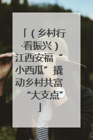 （乡村行·看振兴）江西安福“小西瓜”撬动乡村共富“大支点”