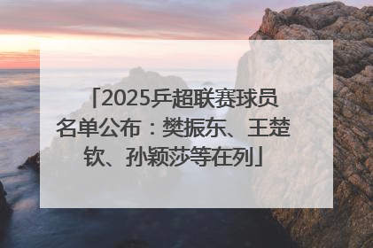 2025乒超联赛球员名单公布：樊振东、王楚钦、孙颖莎等在列
