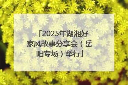 2025年湖湘好家风故事分享会（岳阳专场）举行