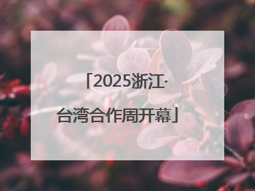2025浙江·台湾合作周开幕
