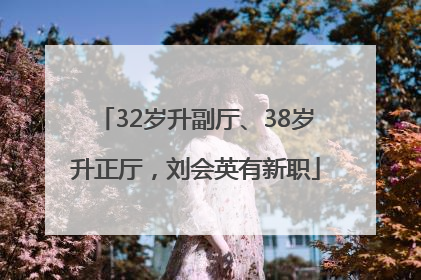 32岁升副厅、38岁升正厅，刘会英有新职