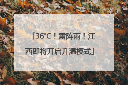 36℃！雷阵雨！江西即将开启升温模式