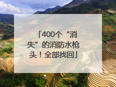 400个“消失”的消防水枪头！全部找回
