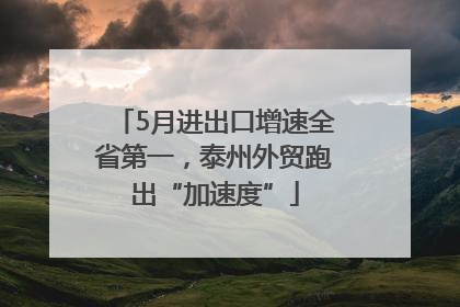 5月进出口增速全省第一，泰州外贸跑出“加速度”