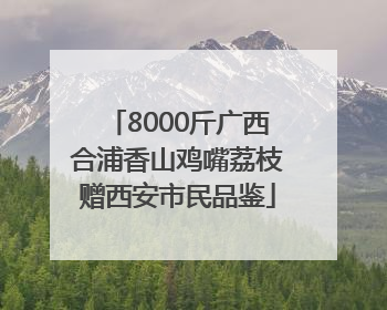 8000斤广西合浦香山鸡嘴荔枝赠西安市民品鉴