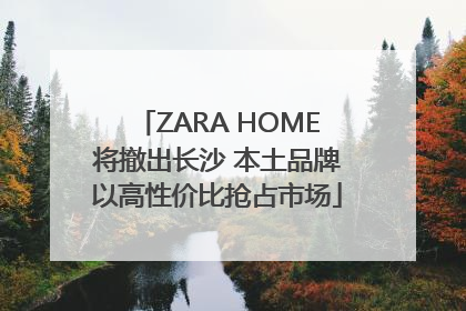 ZARA HOME将撤出长沙 本土品牌以高性价比抢占市场
